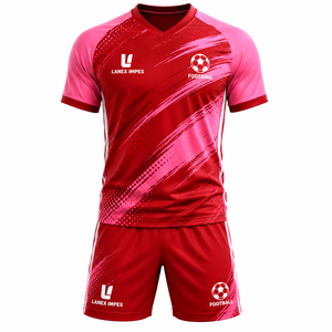 Ensemble d'uniformes de football personnalisés professionnels pour les clubs de football, kit complet de maillots avec shorts et chaussettes, vêtements de sport légers - Product Image 1