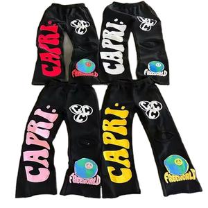 Pantalons évasés légers personnalisés pour hommes fabriqués en usine avec logo privé Style décontracté à bas prix - Product Image 1