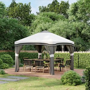 Gazebo Pop-up Grigio 10x10 con Rete, Pieghevole e Regolabile in Altezza, Include Borsa per il Trasporto e 4 Sacchi di Sabbia - Product Image 2