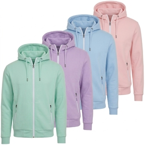 Wholesale Men's Heavyweight Sherpa Fleece Lined <b>Full</b> <b>Zip</b> <b>Hoodie</b> Winter Warm Eco Friendly Anti Wrinkle Regular Fit Classic Sweats - Product Image 2