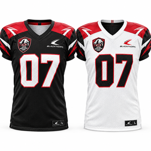 Camiseta de Fútbol Americano Blackthorn Personalizada Sublimada de Malla con Cuello en V de Manga Corta Transpirable para Hombre Talla L - Product Image 1