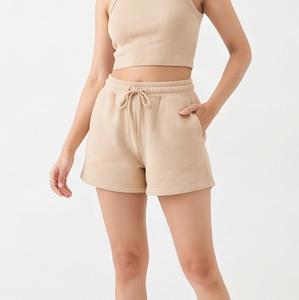 Mini pantalones cortos para mujer, cintura alta con cordón, elásticos, informales, deportivos, para entrenamiento, ajuste delgado, ligeros, ropa deportiva - Product Image 6