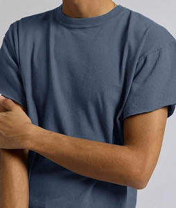 T-shirts en coton 100% coton 260 GSM à manches courtes pour hommes, coupe ample et épaisse, noirs, style boxy, t-shirts vierges - Product Image 3