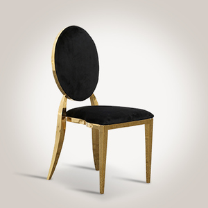 Chaises de salle à manger empilables <span class=keywords><strong>en</strong></span> acier inoxydable moderne <span class=keywords><strong>noir</strong></span> avec revêtement <span class=keywords><strong>en</strong></span> <span class=keywords><strong>tissu</strong></span> PU pour hôtel, villa, salon, usage extérieur, personnalisables - Product Image 2