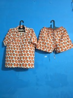 Conjunto de Pijama de Algodón Orgánico 100% con Estampado de Fresas para Mujer, Manga Corta, Estampado Digital Suave, Cintura Elástica, Ropa de Dormir para Toda Temporada