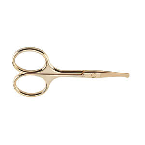 กรรไกรตัดขนคิ้วและขนจมูกขนาดเล็ก คุณภาพสูง ผลิตจากสแตนเลส คมกริบ แบรนด์ส่วนตัว ผิวขัดเงา ชุบทอง สำหรับความงาม - Product Image 3