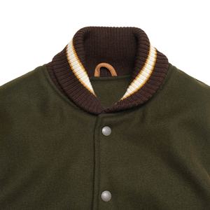 Diseña Tus Propias Chaquetas Varsity de Lana con Mangas de Cuero Genuino Marrón, Chaquetas Varsity de Lana para Hombre, Invierno, Béisbol, Universidad - Product Image 4