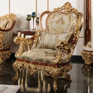Hot Sale Luxury Hotel & Apartment Eco-Friendly Wood <b>Sofa</b> <b>Set</b> Gold Carvings Elegant European Design for Living Room Furniture - Product Image 3