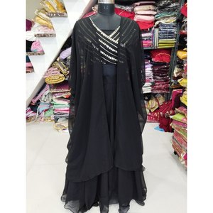 Magnifique Lehenga Blouse Heera Creation Noir pour Soirée, Dernière Collection, Taille XL, 950g - Product Image 6