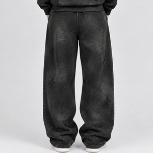Ensemble de survêtement femme personnalisé effet délavé, sweat-shirt et pantalon de jogging oversize vintage, respirant, streetwear premium - Product Image 6