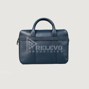 Sac pour ordinateur portable en cuir véritable avec logo personnalisé, faible MOQ, marque privée, mallette de bureau de luxe 15,6 pouces, vente en gros, sac messager de bureau - Product Image 4