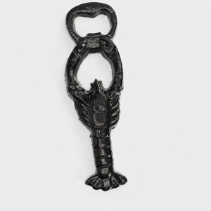 Ouvre-bouteille Homard Antique en Fonte, Robuste, en Métal Noir, Manuel, Décapsuleur de Bière, Outil de Bar Nouveauté en Forme d'Animal, Gadget - Product Image 1