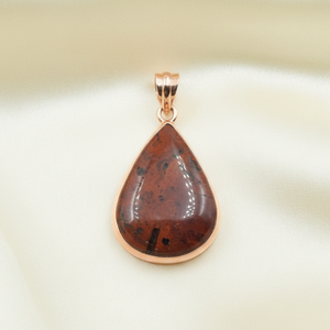 <b>Top</b> Quality Mahogany Obsidian Teardrop Pendant 925 Silver <b>Rose</b> Gold Yellow Gold Plated Handmade Healing Large Gemstone Jewelry - Product Image 2