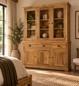 Armario Europeo Moderno de Madera Maciza Ecológico y Duradero con Puertas de Madera Maciza y 3 Cajones, Organizador de Ropa para Dormitorio - Product Image 1