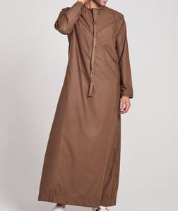 Thawb 100% Coton Vierge, Vêtement Islamique, Jubbah, Jubba, Thobe Traditionnel Ethnique, Vêtement Arabe pour Hommes, Respirant, En Vente - Product Image 3