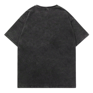 T-shirt graphique vintage oversize décontracté pour homme, imprimé baskets rétro, délavage acide, manches courtes, coupe droite, 100% tricoté à l'avant - Product Image 6
