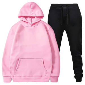 Hot Selling Winter Tracksuit Fleece Cotton Solid High Quality 2 Piece <b>Jogger</b> Breathable Heavyweight Regular Fitness Comfortable - Product Image 1