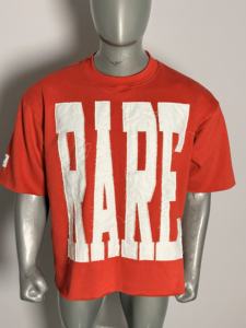 Camiseta Personalizada con Estampado de Jungla, Corte Cuadrado, Bordado Desgastado, Hombros Caídos, Bajo sin Rematar, Alta Calidad - Product Image 4