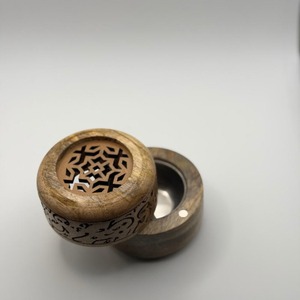 Encensoir artisanal en bois de santal, brûleur d'encens, diffuseur d'aromathérapie arabe, décoration pour la maison et l'hôtel - Product Image 1