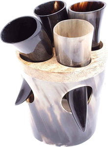 Verre à bière en corne naturelle, écologique et moderne, fait main, pour fêtes et mariages - Product Image 4