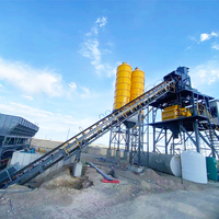 Centrale à béton entièrement automatique HZS120 avec malaxeur à double arbre JS2000 et convoyeur à vis LSY