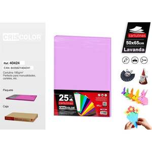 Papel Cartulina Lavanda 50*65cm para Manualidades en Color Lavanda - Product Image 1