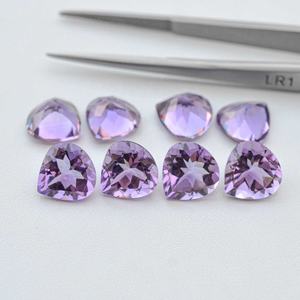 Nouveau Stock 9mm naturel brésil améthyste à facettes coeur pierres parfaites taillées à la main pierres précieuses pour bijoux à bricoler soi-même au prix de gros en vrac - Product Image 4