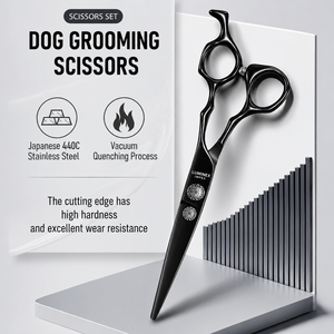 Premium Pet Grooming <b>Scissors</b> Set – Made from High-Quality Stainless Steel, Professional <b>Dog</b> & Cat Hair Cutting Kit with Case - Product Image 2