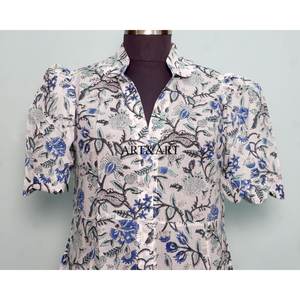 Vestido Midi de Algodón Puro para Mujer, Estampado Floral Hecho a Mano, Estilo Canguro, Lindo, Informal, para Uso Diario o Fiestas, Línea A, Natural y Dulce - Product Image 2