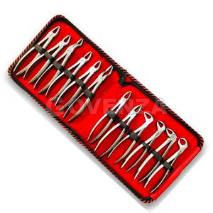 Ensemble de forceps d'extraction dentaire manuels en acier inoxydable, instruments chirurgicaux avec poignée ergonomique, 30 positions de mâchoire, Classe I - Product Image 2