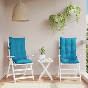 ชุดเบาะรองนั่งเก้าอี้พนักพิงสูงสำหรับกลางแจ้งสีฟ้าอ่อน 2 ชิ้น - Product Image 1