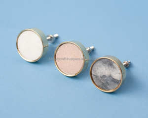 European Style Standard Grey Marble and Brass Drawer <b>Knobs</b> Gold Silver Finished Cabinet Pulls in <b>Furniture</b> <b>Handle</b> for <b>Knobs</b> - Product Image 1