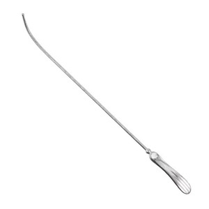 Instrument chirurgical gynécologique Jamso Industries JI-4375 Sims Uterine Sound gradué en cm, malléable, plaqué argent, certifié CE - Product Image 2