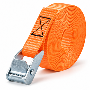 25mm Heavy Duty Polyester Cam Buckle Tie Down Strap 250kg with <b>S</b> <b>Hook</b> for Cargo Transport OEM Supplier - Product Image 1