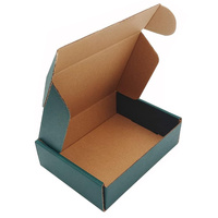 Boîtes-cadeaux ondulées vert foncé, boîtes postales ondulées de carton personnalisé pour l'emballage d'expédition cadeaux d'artisanat donnant des produits