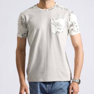 เสื้อยืดคอกลมสีพื้นคุณภาพพรีเมียมสำหรับผู้ชาย ผลิตในปากีสถาน แต่งลายมัดย้อม มีกระเป๋าเสื้อ รับผลิตแบบ OEM เสื้อยืดมัดย้อมสตรีทแวร์ที่ปรับแต่งได้ - Product Image 1