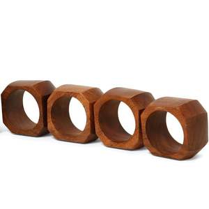 แหวนรองผ้าเช็ดปากไม้สุดหรูสำหรับตกแต่งโต๊ะอาหาร - Product Image 3