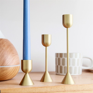 ชุดเชิงเทียนสีทองสีดำสำหรับงานแต่งงานเชิงเทียนทองเหลือง - Product Image 1