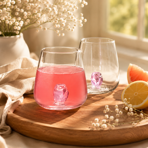 Handmade Borosilicate 300ml Clear Drinking Tumblers Lead-Free Whisky Water <b>Juice</b> <b>Glasses</b> Reusable Bulk - Product Image 5