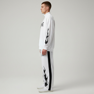 Conjuntos Deportivos de Algodón Grueso de Alta Calidad, Corte Regular, con Capucha, Estampados Personalizados, para Fitness de Invierno - Product Image 4