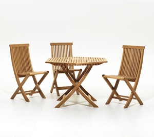 Table à manger hexagonale en bois moderne, pliable, écologique, durable et imperméable pour la maison et l'extérieur - Product Image 3