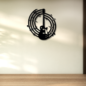 Horloge murale Art Déco en fonte avec notes musicales, utilisation intérieure/extérieure, cadeau élégant avec sonnerie horaire - Product Image 4