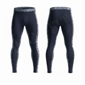 Pantalon de compression respirant en polyester très extensible pour homme – Idéal pour la gym, la course et l'entraînement – Confort optimal – Nouvelle collection - Product Image 4