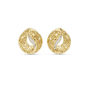 ต่างหูเพชรทรงกลมสีโรสโกลด์ 14K สำหรับผู้หญิง |   ชุดเจ้าสาว |   เพชรที่เพิ่งเพาะเลี้ยง - Product Image 5