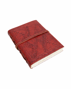 Diario de Cuero Repujado Hecho a Mano por Artesanos con Correa Envolvente |   Cuaderno Vintage Rústico de Páginas en Blanco para Escribir, Viajar y Regalar - Product Image 5