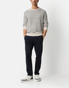 Sweat-shirt pour homme en molleton tricoté décontracté, personnalisé avec logo OEM, automne-hiver, rayé, en coton/polyester, 340 GSM - Product Image 5