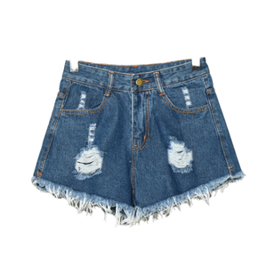 Women Regular Fit High Waist Vintage Breathable <b>Denim</b> Shorts Soft <b>Stretch</b> Casual Summer Streetwear OEM Supplier - Product Image 1