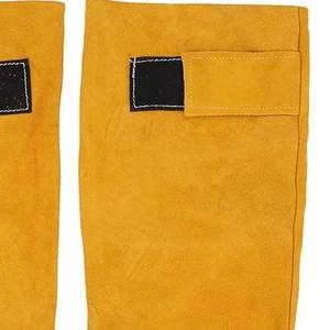 Manchons de protection pour soudeurs en cuir de vachette résistant de haute qualité, manchons de soudage en cuir croûte résistants à la chaleur - Product Image 3