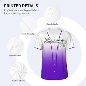 เสื้อเบสบอลพรีเมียม ผ้าฝ้ายออร์แกนิค 100% แห้งเร็ว คอวี เนื้อผ้านุ่ม ทนทาน สวมใส่สบาย ดีไซน์ทันสมัย สำหรับกิจกรรมกลางแจ้ง - Product Image 6
