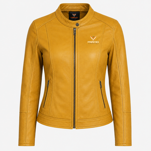 2026 New <b>Crop</b> Style Genuine Leather Bomber <b>Jacket</b> Collar Women Leather <b>Jacket</b> Good Quality With Customized Serviced - Product Image 4